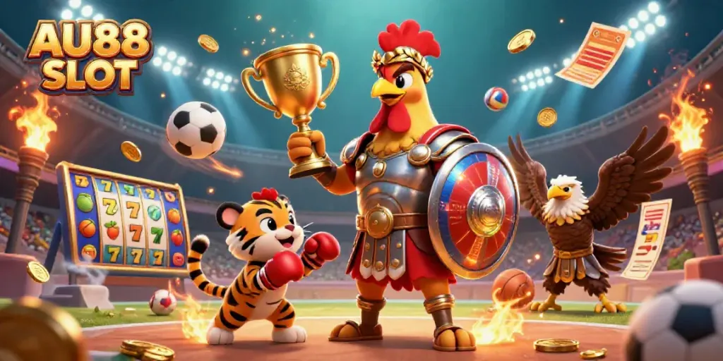 Enjoy winning thrills with AU88 SLOT's vibrant casino action featuring 3D characters and gaming elements.