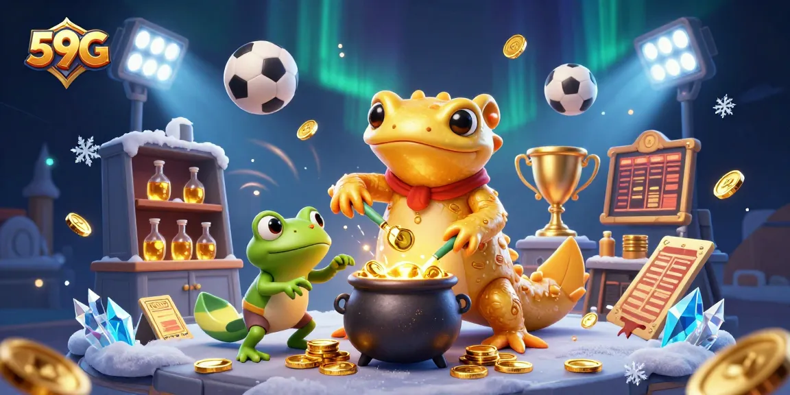 Engage with 59G's dynamic gaming world featuring intricate alchemy and thrilling sports betting visuals.