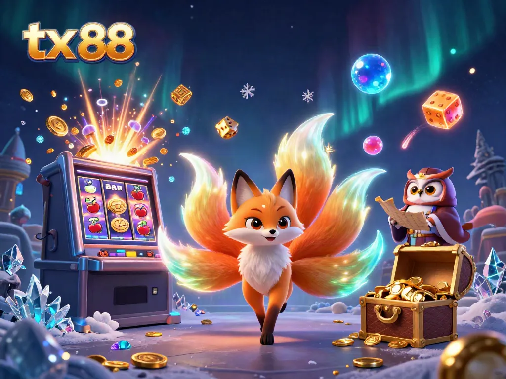 Spin the reels and win big at tx 88 casino with vibrant 3D characters and slot machine action.