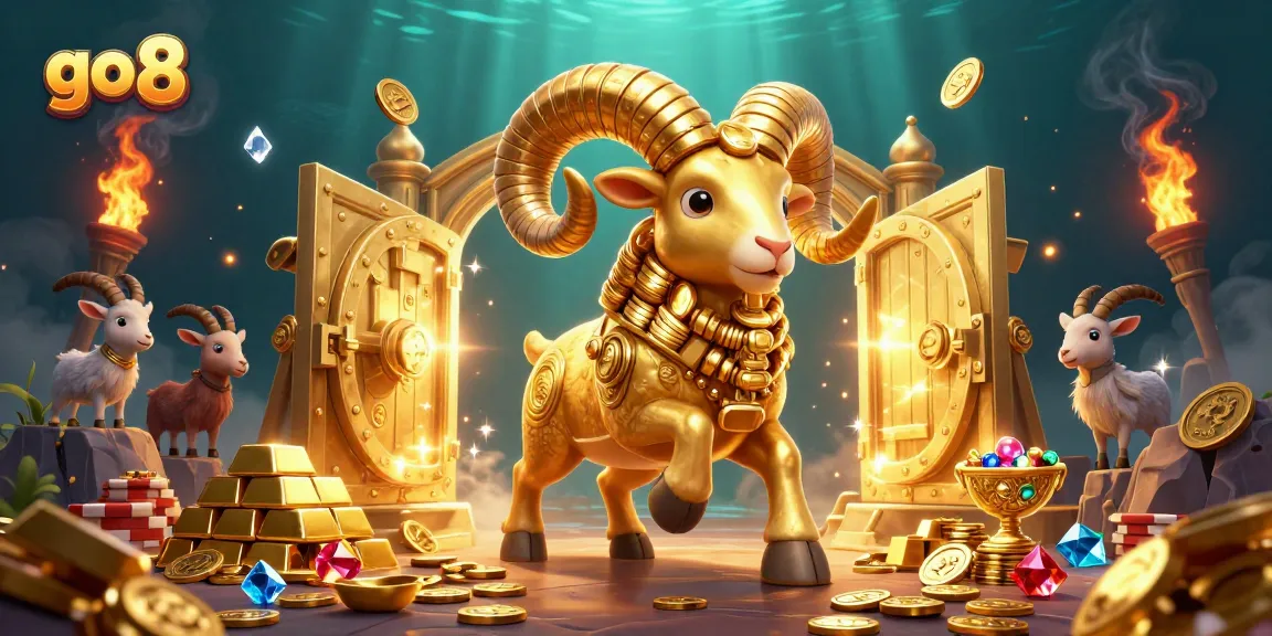 Spin the reels at go 8 and witness the golden ram charging through a treasure vault filled with jewels.