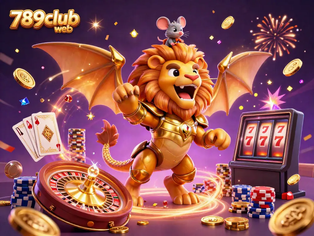 Experience excitement at 789club web with a dazzling 3D casino scene bursting with energy.