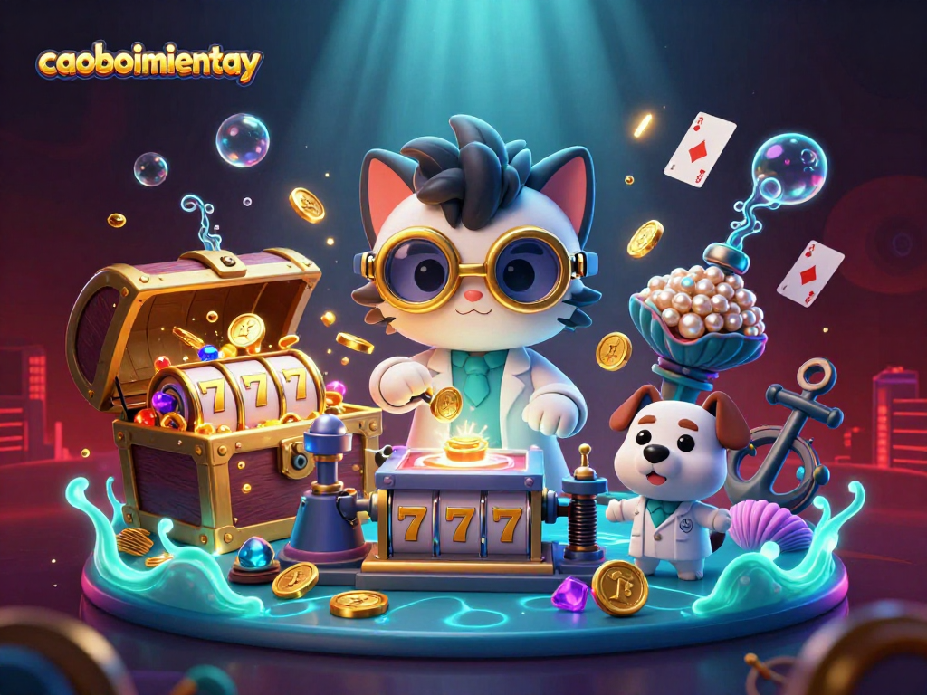 Win big in caoboimientay with thrilling 3D casino action featuring animated characters and golden treasures.