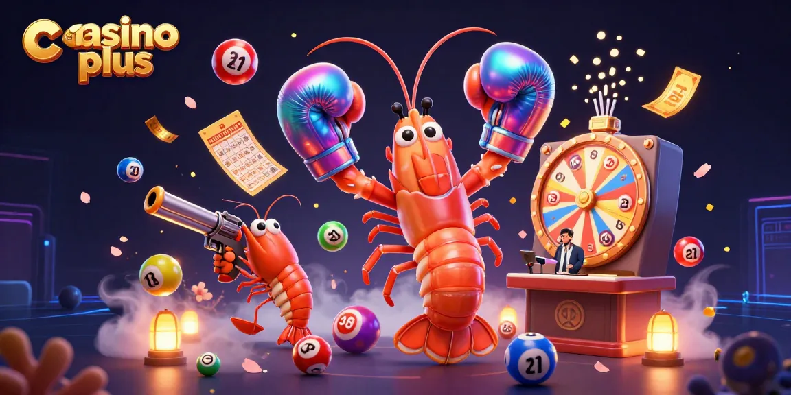 Engage in thrilling games at Casino Plus with vibrant lottery elements and lively characters.