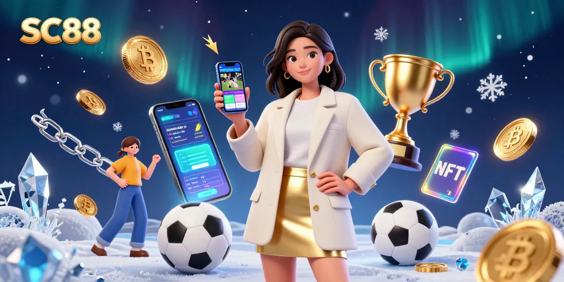 Experience the thrill of SC88 sports betting with dynamic elements and a vibrant digital setting.