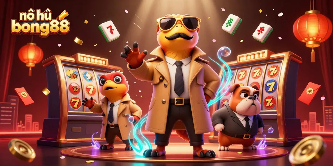 Spin to win with nổ hũ bong88 in this vibrant casino scene with raptors and jackpots.