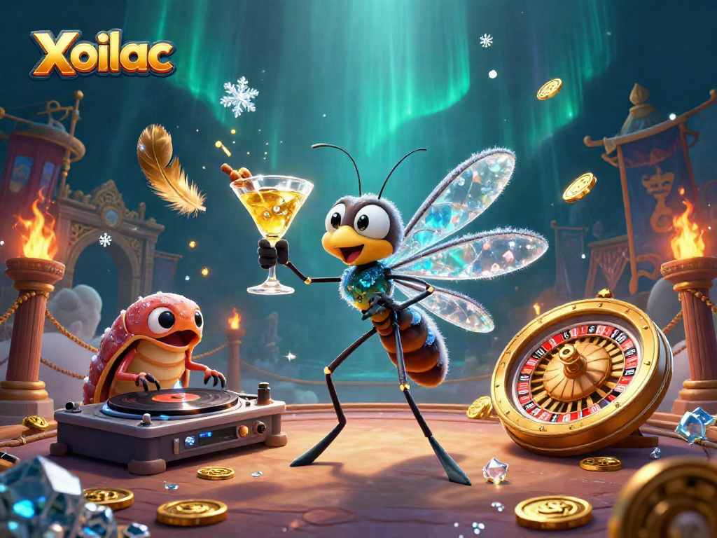 Experience the exciting ambiance of Xoilac casino with vibrant characters and dynamic gaming elements.