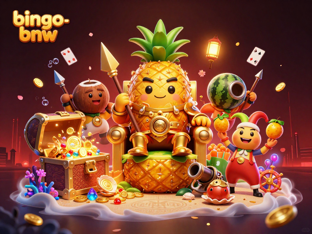 Bingo-bnw players celebrate jackpot wins amid vibrant 3D beach casino scene.