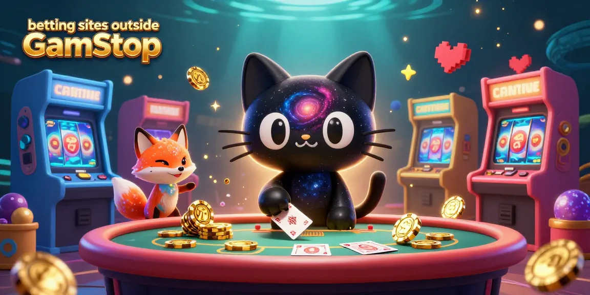 Engage with betting sites outside GamStop in a vibrant casino universe led by a black hole cat and nebula fox.