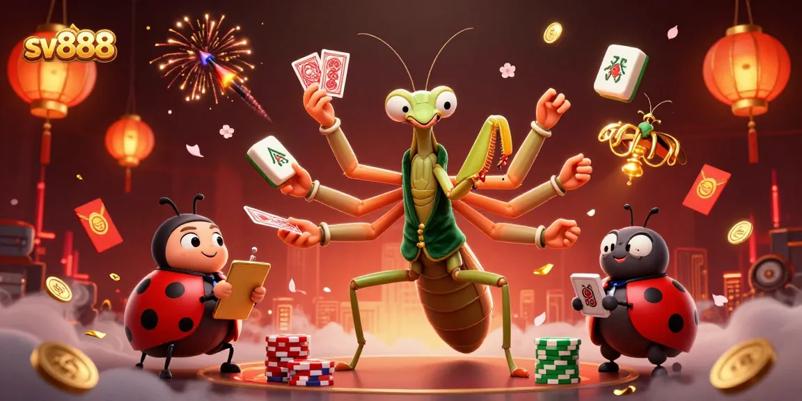 Spin and win with sv888's vibrant casino scene featuring thrilling card games and festive decor.