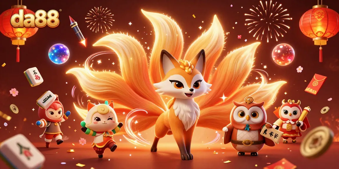 Join the excitement of da88 gaming with vibrant spirits and festive elements in a 3D casino scene.