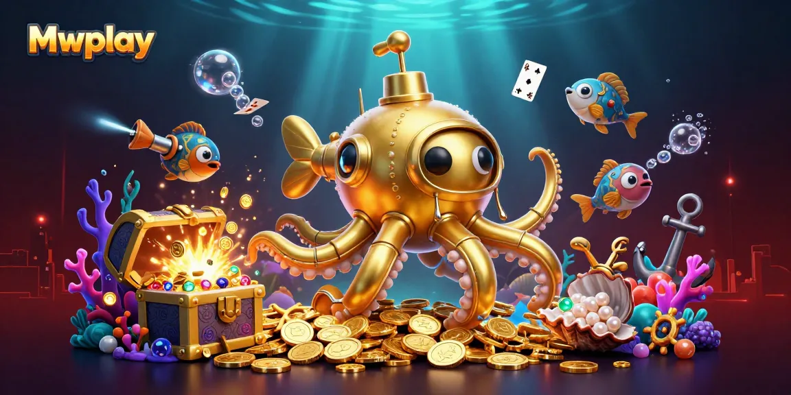 Mwplay showcases vibrant underwater adventure with unique characters and treasures, celebrating online gaming excitement.