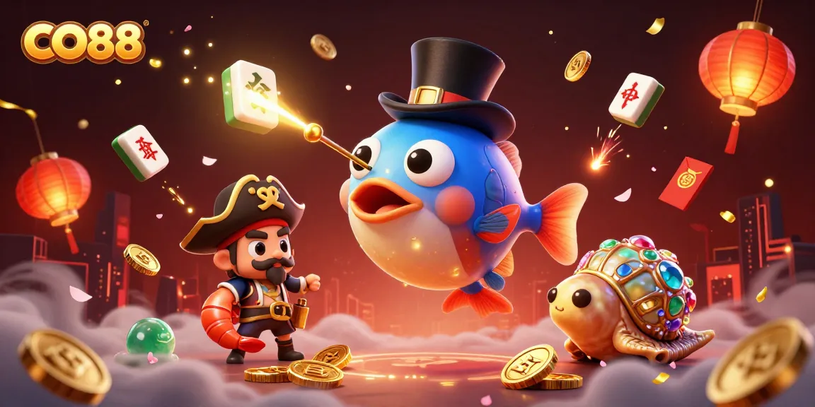 Experience the underwater adventure of CO88 with a vibrant scene depicting luck and treasure in an online casino.