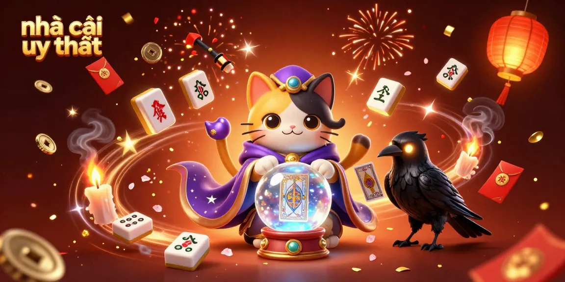 Engage with nhà cái uy tín through an energetic 3D illustration featuring mystical casino elements.
