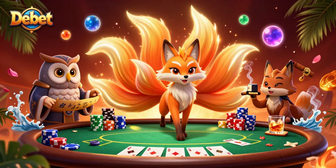 Engage with the magical Debet casino scene filled with vibrant characters and poker excitement.