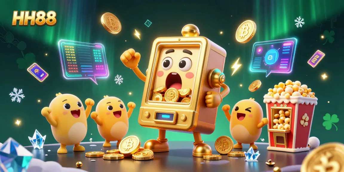 Spin and win at HH88's vibrant online casino with cheerful slot machines and exciting gold coins.