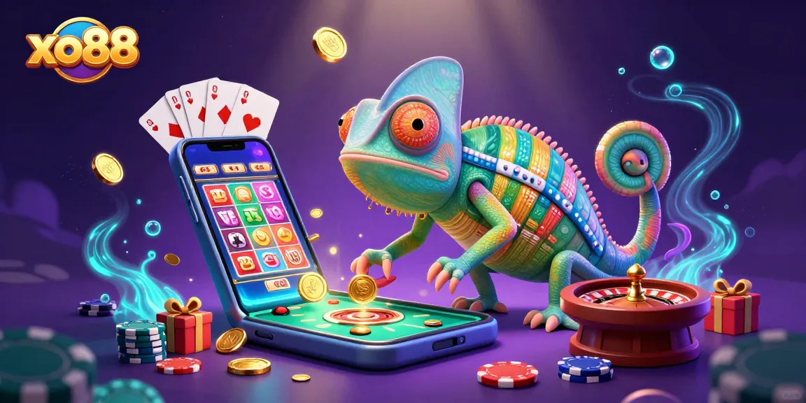 Engage with xo88 and experience thrilling gameplay with a vibrant 3D chameleon casino owner.