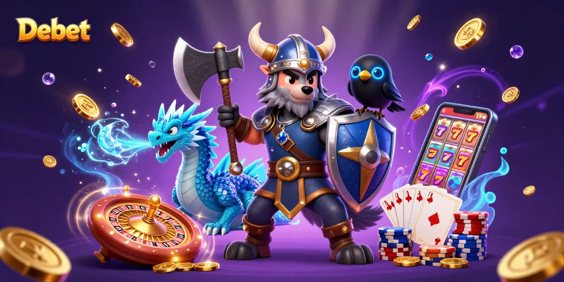 Debet lets players immerse in a vibrant arcade with enchanting Viking characters and golden treasures.