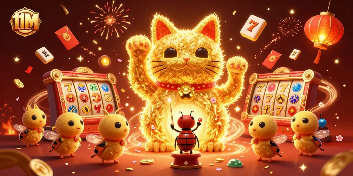 Experience the festive essence of 11M with this dynamic casino-themed digital art.