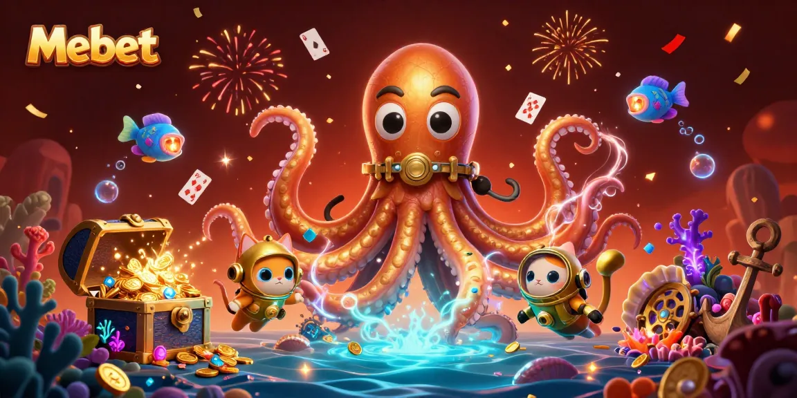 Mebet brings excitement to players with a vibrant illustration capturing a thrilling underwater treasure hunt.
