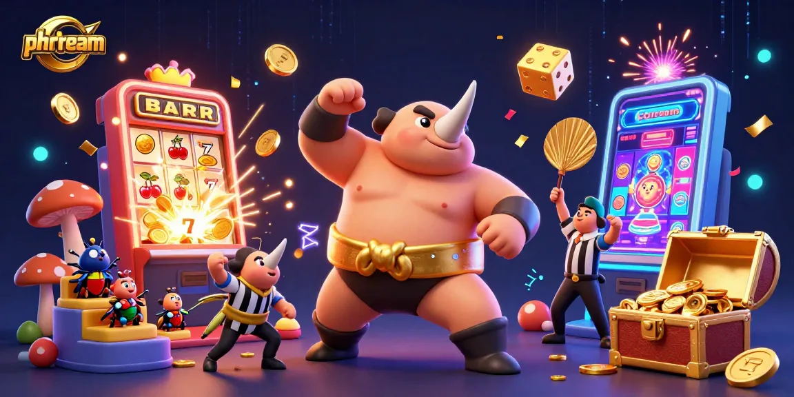 Experience thrilling wins at PHDREAM with a dynamic casino scene bursting with excitement.