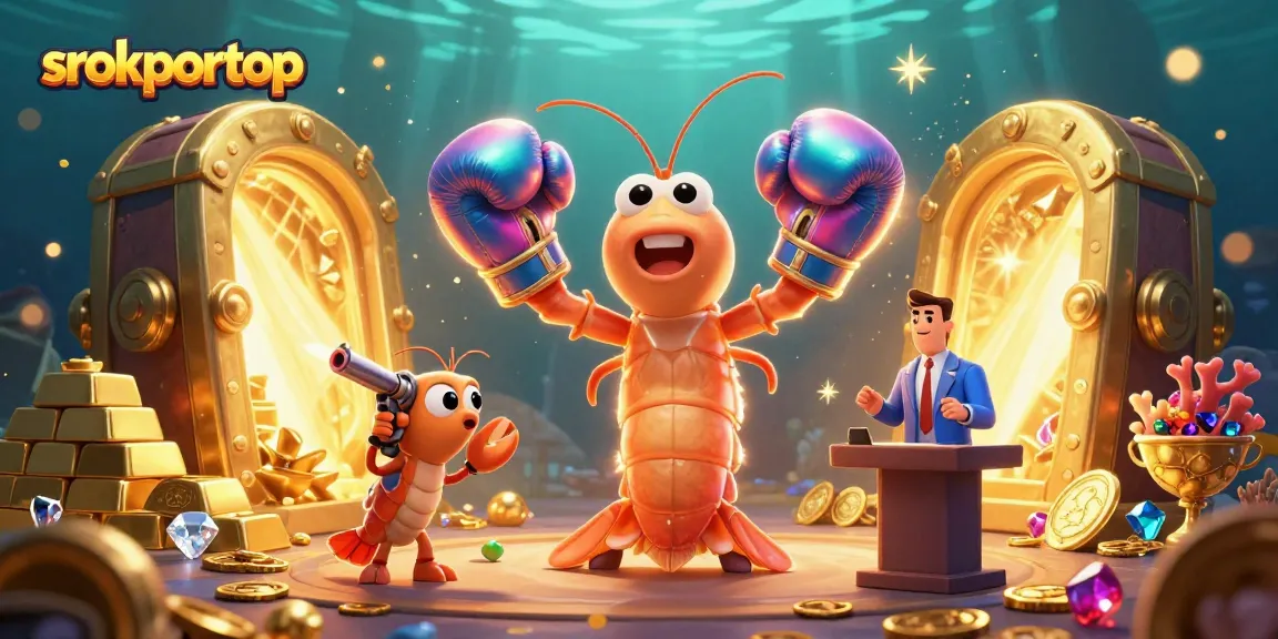 Srokportop enhances excitement with a vibrant 3D casino scene featuring dynamic underwater characters.